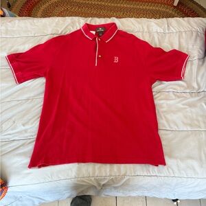 Antigua Red Polo Shirt with White Accents